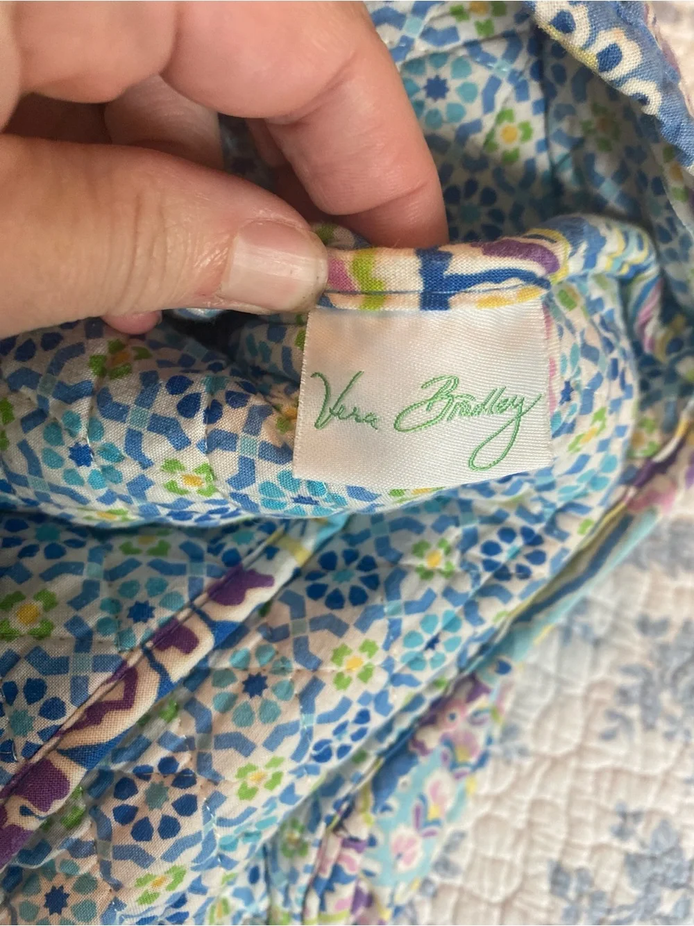 Vera Bradley Vintage Classic Messenger Bag Capri Blue Y2K